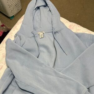 Women's Light Blue Hoodie Jacket
